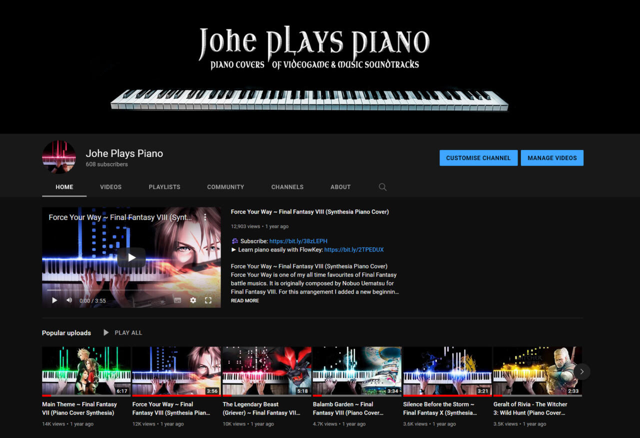 johe plays piano kanava